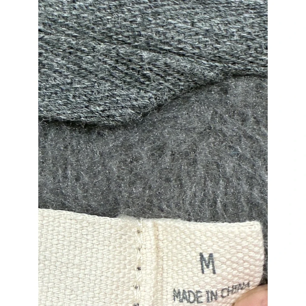 UGG Mens Charcoal‎ Grey Fleece Lined Quarter Zip Pullover Sweater Size M
